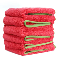 Serviette de polissage automobile en microfibre 40x60cm 400gsm, ultra douce, absorbante, pour le séchage de la cuisine et des voitures, serviette en microfibre pour le lavage de voiture