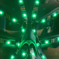 Décoration de fête d'Halloween, masque de squelette lumineux à LED multicolores avec télécommande
