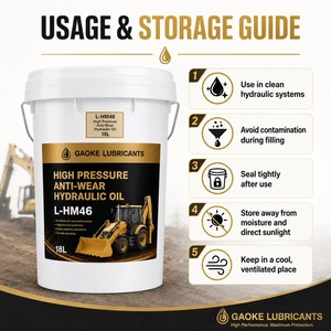 Huile hydraulique anti-usure en gros <span class=keywords><strong>L</strong></span> HM HV VG22 32 46 68 <span class=keywords><strong>HL</strong></span> 46 pour excavatrices, bulldozers, engins agricoles, construction et mines - Product Image 3
