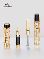 1 stylo de calligraphie JINHAO 100 Skeleton Hollowed-out Series - Stylo en iridium électro-plaqué - Stylo unique pour la papeterie de bureau