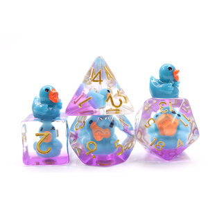 Bulk Wholesale Custom 7pcs Blue Polyhedral Dnd <b>Dice</b> Set Transparent Soft Resin Customizable Shape YS-TLDK Blue <b>Dice</b> Set YS- - Product Image 2