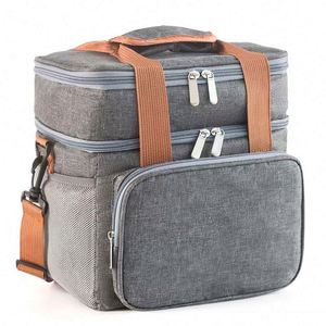 Free Sample Custom Printed <b>Large</b> Leakproof lunch <b>bag</b> Lunch Picnic <b>Cooler</b> <b>Bag</b> For Food - Product Image 3