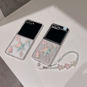 <span class=keywords><strong>Coque</strong></span> <span class=keywords><strong>de</strong></span> <span class=keywords><strong>téléphone</strong></span> transparente scintillante style océan <span class=keywords><strong>Kawaii</strong></span> 3D avec coquillage et étoile <span class=keywords><strong>de</strong></span> mer, et sangle à perles pour Samsung Z Flip 8 7 6 5 4 pliable - Product Image 6