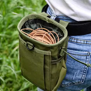 Tactical Waist Pack Khaki With Mesh Pocket Outdoor Sports Storage Shell Recycling Bag Unisex Webbing Strap - Product Image 2