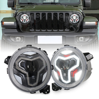 OVOVS Phares LED ronds de 9 pouces plus lumineux avec clignotant DRL et faisceau haut/bas pour Jeep Wrangler JL Gladiator JT 2018-2023