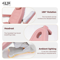 Lit de massage électrique de luxe à 3 moteurs pour salon, lit pour extensions de cils, lit de tatouage, lit facial réglable, camillas para pestanas, lit pour cils