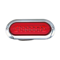 Nouveau feu arrière ovale Hongjin MK-TS04 6 pouces pour remorque, 22 LED, frein, clignotant, stop, feux de recul avec prise de câblage 10-30V