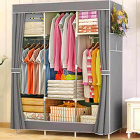 Armoire en Métal Non-Tissé à Compartiments Multiples, Design Moderne, Démontable pour Chambre d'Hôtel ou Salon