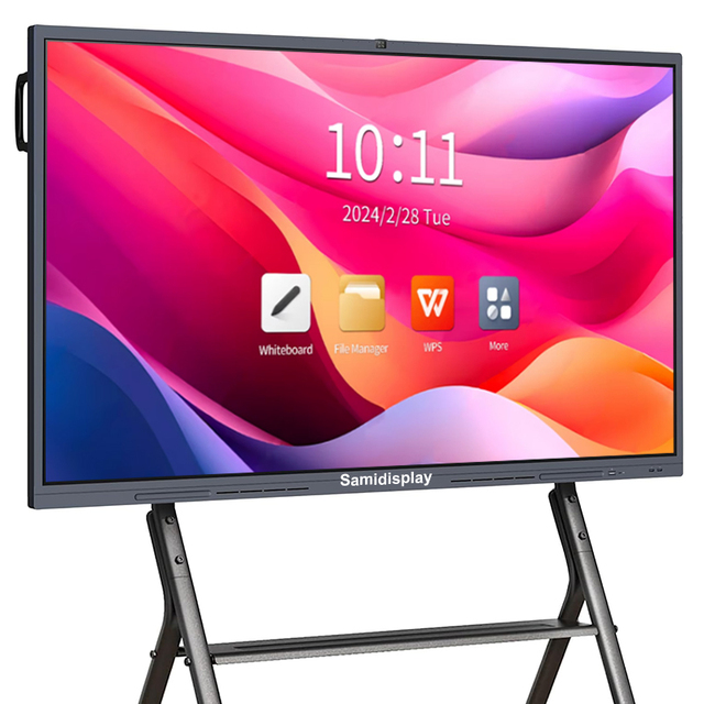 Samidisplay 4K UHD Interactive Smart Board 65/75/85/100 Inch All-in-One Digital Whiteboard LCD Touchscreen for Schools