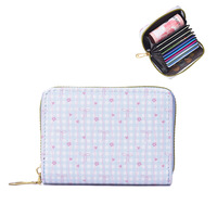Dompet Kartu Kulit PU Ultra Tipis Grosir, Multi Slot, Lucu untuk Pelajar, Dompet Koin Wanita Portabel, Dompet Uang Modis