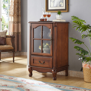 <span class=keywords><strong>Aparador</strong></span> <span class=keywords><strong>Vertical</strong></span> de Madera Maciza de Estilo Europeo, <span class=keywords><strong>Aparador</strong></span> Pequeño de Estilo Americano para Almacenamiento de Vino y Té para Sala de Estar - Product Image 3