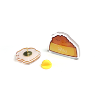 Badges personnalisés en acrylique époxy transparent imprimés sur mesure avec paillettes