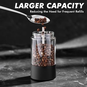 Juego de Molinillos Eléctricos de Sal y Pimienta, Recargables por USB, Automáticos, con Luz <span class=keywords><strong>LED</strong></span>, Capacidad de 100 ml - Product Image 4