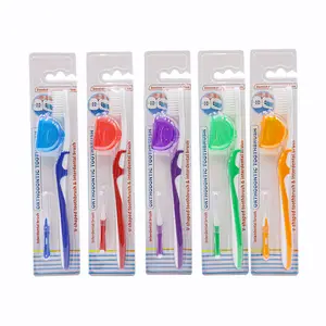 Manufacturer Orthodontic Toohtbrush V Shape Bristles with Interdental Tooth Brush Travel Kit