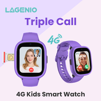 Montre connectée pour enfants LAGENIO K3 4G avec carte SIM, WIFI, GPS, LBS, suivi WIFI, chat vocal, appel vidéo, surveillance, FCC CE
