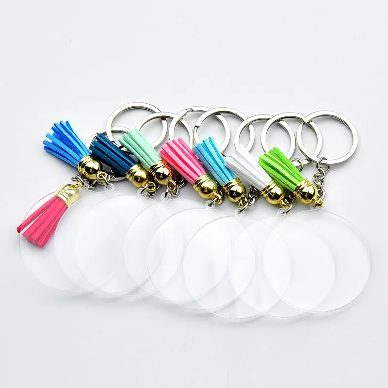 blank white colours key chain latest custom hologram printed laser cut engraved key chain plastic