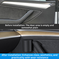 Porte-gobelet de porte de voiture Boîte de rangement pour gobelets Support de porte pour réservoir de boisson Support pour bouteille d'eau Accessoires de voiture pour Tesla Model 3 Y