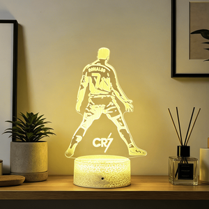 Factory Wholesale 3D Night Lamp Luminous Colorful <b>Led</b> Night <b>Lights</b> Home Decor Remote Control Football Acrylic Table Lamp - Product Image 2