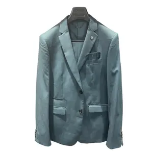 Traje Formal de diseño personalizado para hombre, ropa ajustada de dos piezas, color verde, talla grande, para negocios, Europa y América - Product Image 1