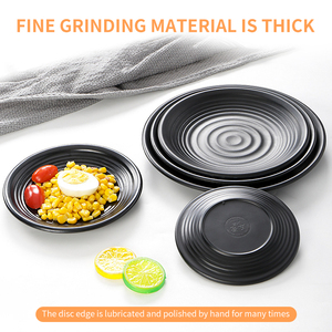 Plato de melamina negro <span class=keywords><strong>Sakura</strong></span> redondo logotipo personalizado placas de melamina rectangulares negras <span class=keywords><strong>restaurante</strong></span> - Product Image 2