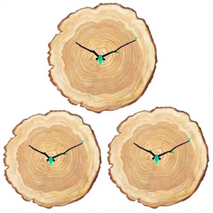 Reloj de Pared de Madera Redondo Analógico de Cuarzo Silencioso de 12 Pulgadas con una Sola Cara, Decoración Rústica para el Hogar, para Sala de Estar - Product Image 2