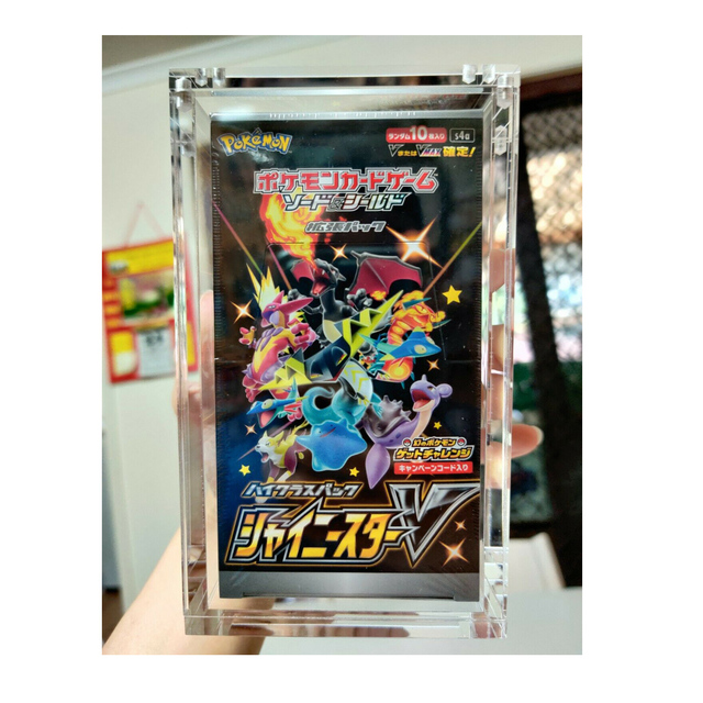 Pokemon Display case Japanese Acrylic Booster Box Protector CP6 Size Shiny Star V Evolutions