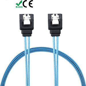 <b>SATA</b> 7P 180 To <b>SATA</b> 7P 180 Data Cable 12Gbps Blue Copper Wire For Hard <b>Drive</b> Server Connection - Product Image 3