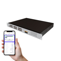 Commutateur Ethernet industriel géré L3 CF FIBERLINK 26 ports avec gestion cloud, 10/100/1000 Mbps, SNMP, VLAN, QoS, 1,2 Tbps, 414 Mpps, buffer