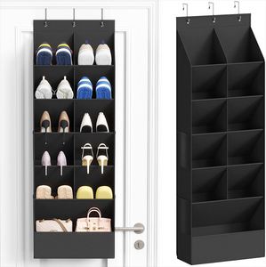 Lightweight Over Door <b>Shoe</b> Rack Foldable Fabric Organizer with Mesh Pockets Convenient for <b>Shoe</b> <b>Storage</b> - Product Image 1