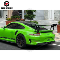 Aileron arrière double pont style GT3RS en fibre de carbone sèche pour Porsche 991.1 991.2 avec surface époxy hautement polie