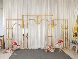 Furun boda hierro forjado oro mental telón de fondo de boda para la decoración de eventos - Product Image 2