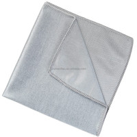 Éponge de nettoyage rapide pour vitres et miroirs, chiffons de nettoyage en microfibre, non pelucheux, sans bords, à poils longs et courts, en tissu éponge noir