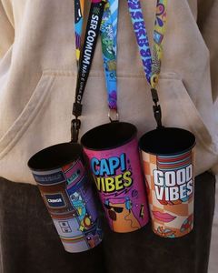 Vaso de Agua Ecológico Personalizado de 400 ml con Cordón Personalizado para Eventos Deportivos, Regalo de Graduación - Product Image 4