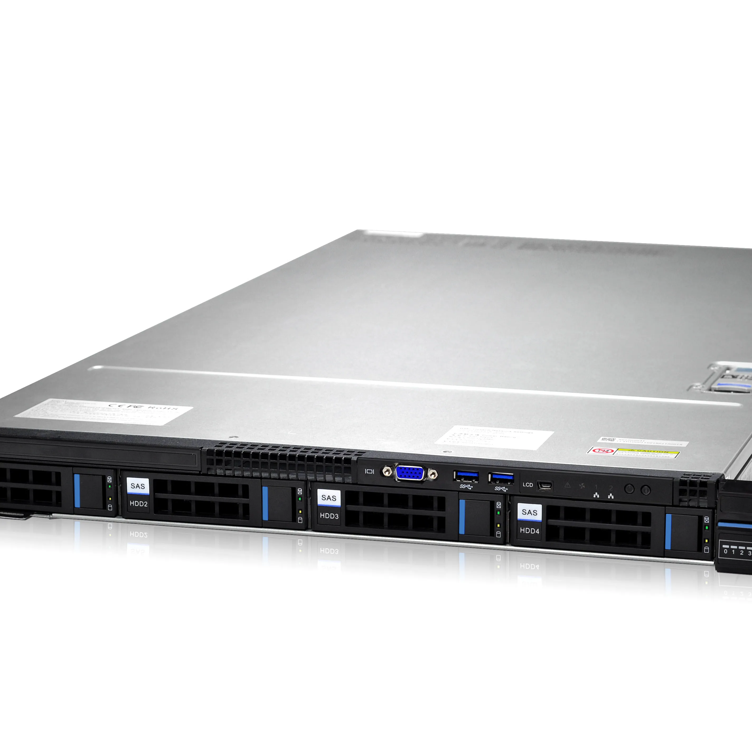 Gooxi 1U 4 bays Rackmount server chassis 12Gb/s SAS passive backplane with SGPIO, SAS and SATA HDD