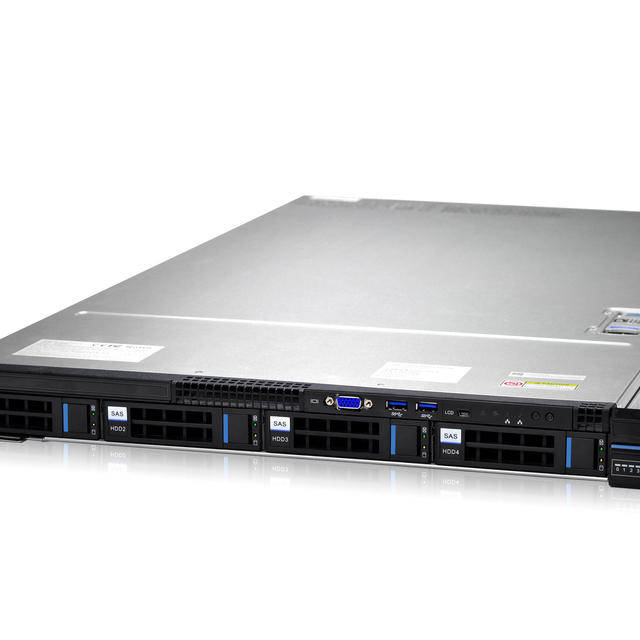Gooxi 1U 4 Bays Rackmount Server Chassis 12Gb/s SAS Passive Backplane with SGPIO, SAS and SATA HDD