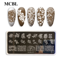 Plaque de tamponnage rectangulaire pour ongles, motif personnalisé, vente directe, style européen et américain