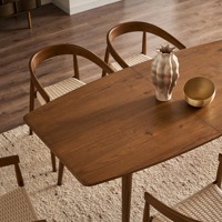 Table à manger italienne moderne et personnalisée de luxe en bois Live Edge avec 4-6 chaises extensibles meubles de maison au design rectangle