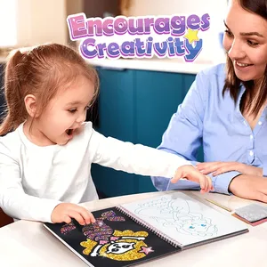 Jumon Magical Foil Art <b>Kits</b> Eco-friendly Paper Cartoon Handmade Fun DIY Gift Creative Birthday Theme Drawing Toys Set Safe T-43 - Product Image 3