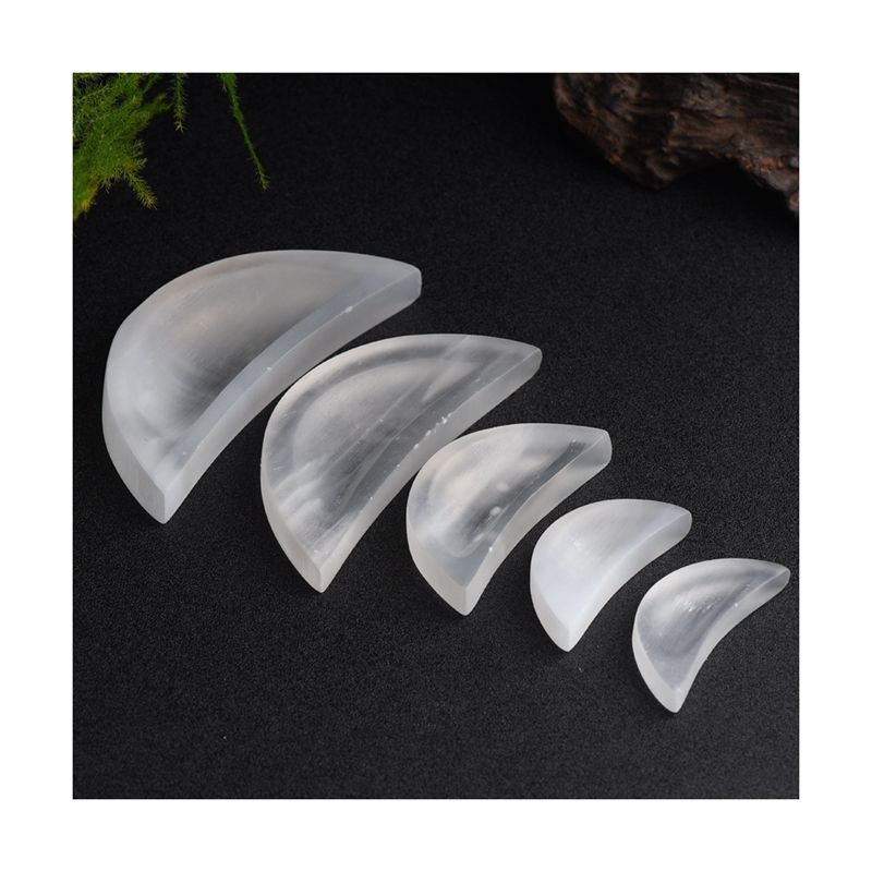 moon shape selenite bowl