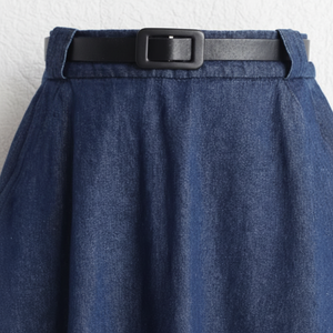 Jupes longues en denim vintage moderne Jupes longues classiques avec inspiration bohème et décontractée Garde-robe formelle essentielle pour l'automne - Product Image 1