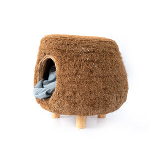 Популярная индивидуальная деревянная лежанка-пещера для собак из полипропиленовой ткани, удобная лежанка для животных из натурального ротанга - Product Image 4
