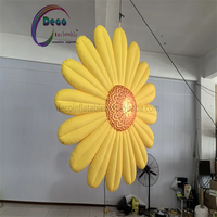Décoration suspendue géante en forme de tournesol gonflable pour fêtes, centres commerciaux, événements, présentoirs