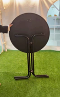 Table de cocktail et de repas 31 pouces, style ferme, pour bars, mariages, événements, extérieur, lieux contemporains, hôtels, pliable, durable, structure en fer, résine