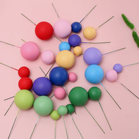 2/2,5/3cm 20 Stück Packung 1,5/2/2,5/3 Frosted Multi color Macaroon Soft Faux Ball Kuchen deckel Schaum kugeln Kuchen Dekorieren