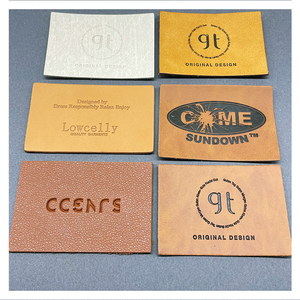 Parche de cuero personalizado, venta al por mayor, logotipo en relieve de fábrica, prensa térmica, etiquetas de cuero para vaqueros y camionero - Product Image 3