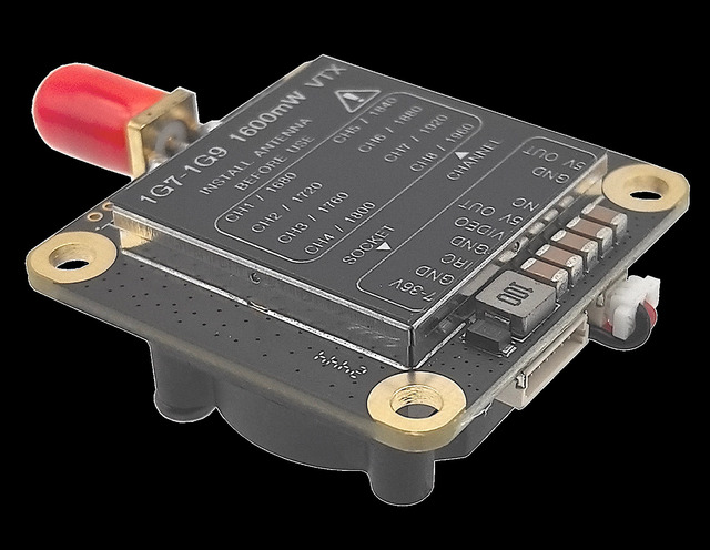 1.7G/1.9G VTX 1600mW Aluminum Alloy Analog FPV Video Receiver Compatible with for