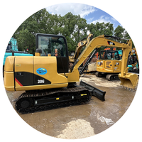 Excavatrice Cat 306 d'occasion à bas prix, mini-excavatrice Caterpillar de 6,5 tonnes, Cat 306D 306E 305.5, excavatrices d'occasion à vendre