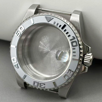 Cassa per Orologio Automatico in Acciaio Inossidabile da 40mm con Vetro Zaffiro, Compatibile con Movimento Meccanico NH35 NH36, Parti per Modifica Orologi con Quadrante Grande