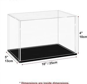 Vitrine en acrylique transparente avec base noire, protection anti-poussière pour objets de collection, souvenirs, <span class=keywords><strong>figurines</strong></span> - Product Image 2