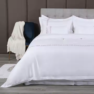 100% coton Double taille hôtel ensemble <span class=keywords><strong>de</strong></span> literie brodé blanc couvre-<span class=keywords><strong>lit</strong></span> Design ensemble complet usage domestique linge <span class=keywords><strong>de</strong></span> <span class=keywords><strong>lit</strong></span> - Product Image 5